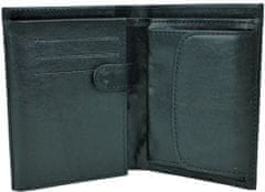 VegaLM RFID Pánska kožená peňaženka z pravej kože v čiernej farbe