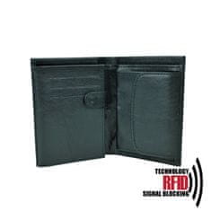 VegaLM RFID Pánska kožená peňaženka z pravej kože v čiernej farbe