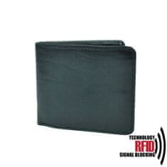 VegaLM RFID Ochranná pánska kožená peňaženka v čiernej farbe