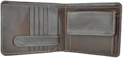 VegaLM RFID Ochranná pánska kožená peňaženka v tmavo hnedej farbe