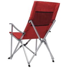 Vidaxl Skladacie kempingové stoličky 2 ks červené