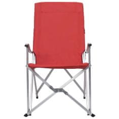 Vidaxl Skladacie kempingové stoličky 2 ks červené