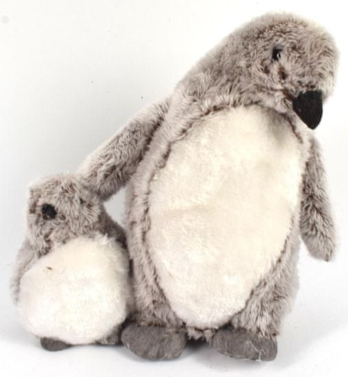DUE ESSE Vianočná dekorácia tučniak s mláďaťom, 25 cm