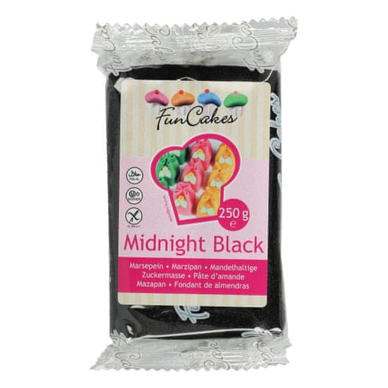 FunCakes Vynikajúci marcipán čierny Midnight Black 250 g