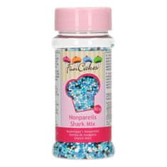 FunCakes Cukrové perličky modré bílé 80 g
