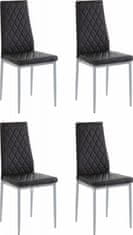 Danish Style Jedálenská stolička Bark (súprava 4 ks), čierna