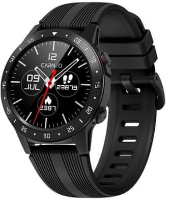 Chytré hodinky Carneo G-Cross platinum, sledovanie tepu, kalórií, vzdialeností, krokov, spánku, vodotesné, dlhá výdrž, slot na SIM, telefonovanie, GPS