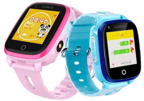 Inteligentné hodinky pre deti Carneo GuardKid+ 4G, volanie, videohovory, tajný odposluch, kamera, hlasové správy, lokalizácia, GPS, vodotesné
