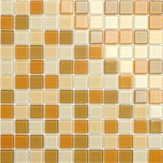 Maxwhite Mozaika CH4016PM sklenená oranžová hnedá 30x30cm sklo