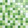 Mozaika CH4004PM sklenená zelená biela 30x30cm sklo