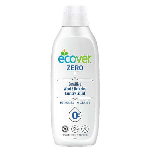 Ecover ZERO Sensitive na chúlostivé prádlo 1L, 22pd