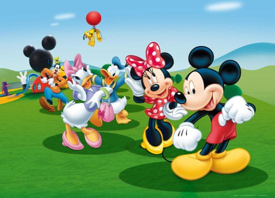 AG Design Fototapeta Micky Mouse tancuje s priateľmi 160 x 110 cm