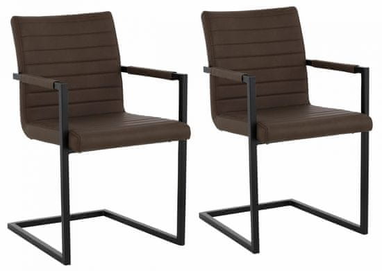 Danish Style Jedálenská stolička Sande (Súprava 2 ks), hnedá