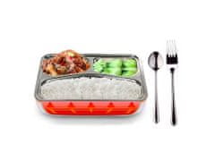 Alum online Ohrievací box na jedlo s kovovou nádobou a príborom, 220V
