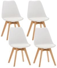 BHM Germany Jedálenská stolička Lina (SET 4 ks), biela