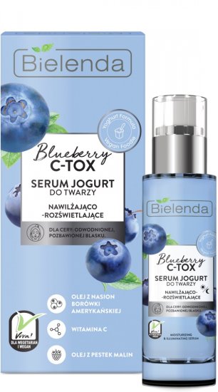 Bielenda BLUEBERRY C-TOX Serum Jogurt hydratačné a rozjasňujúce pleťové sérum 30g