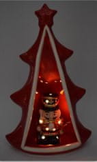 DUE ESSE Keramický svietiaci stromček s figúrkou, 23 cm