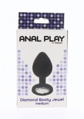 Toyjoy Análny kolík Anal Play Diamond Booty Jewel medium black