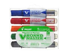 Pilot Popisovače "V-Board Master" na bielu tabuľu - sada, 5 farieb, kužeľový hrot, 2,3 mm, WBMA-VBM-M-S5
