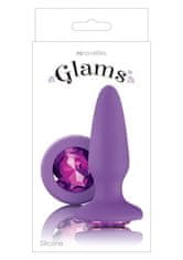 NS Novelties Análny kolík s kryštálom Glams Purple Gem