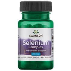 Swanson Selenium complex, Selén Glycinát, 200 mcg, 90 kapsúl