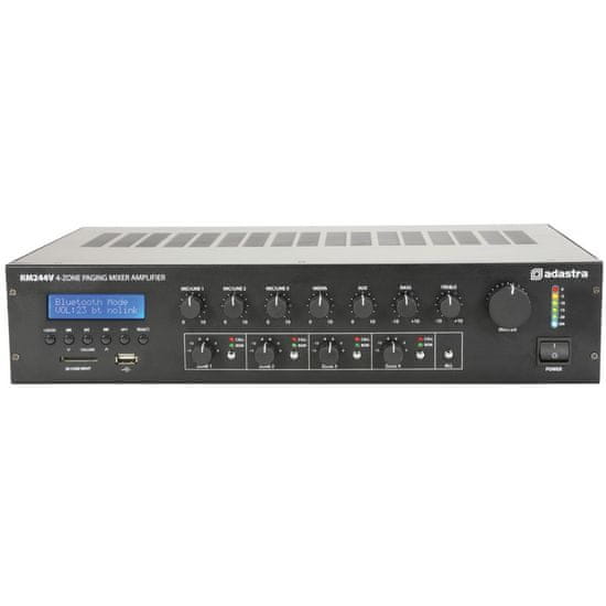Adastra RM244V, 100V 4-zónový mixážny zosilňovač, 240W, BT/MP3/FM