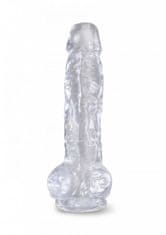 Pipedream King Cock Clear 8" Cock with Balls dildo