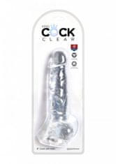 Pipedream King Cock Clear 8" Cock with Balls dildo
