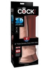 Pipedream King Cock 8" Triple Density Cock With Balls flesh