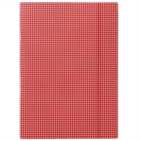 Donau Dosky s gumičkou, červené, kockované, kartón, A4, FEP04