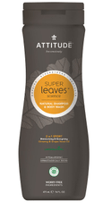 Attitude Super leaves Prírodné pánsky šampón & telové mydlo (2 v 1) s detoxikačným účinkom, 473 ml - normálne vlasy
