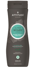 Attitude Super leaves Prírodné pánsky šampón & telové mydlo (2 v 1) s detoxikačným účinkom, 473 ml - proti lupinám