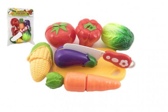 Teddies Zelenina krájacie plast s doskou 13,5x8cm s nožom v sáčku