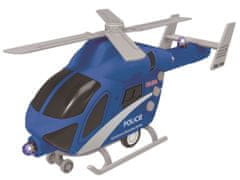 MaDe Policajný vrtuľník je na batérie so svetlom a zvukom.