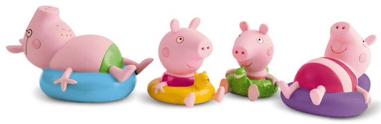 TM Toys Peppa Pig Figúrky do kúpeľa, 4 ks