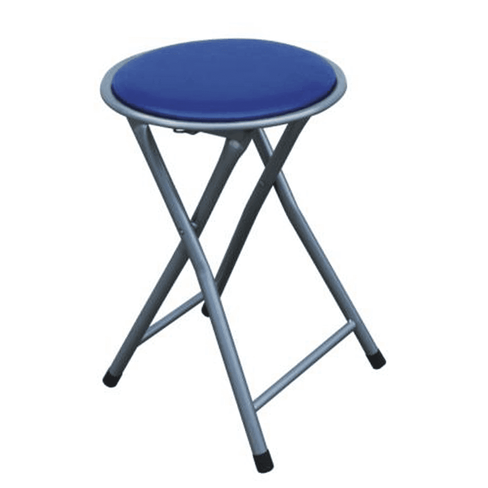 KONDELA Skladací taburet / stolička, modrá, IRMA