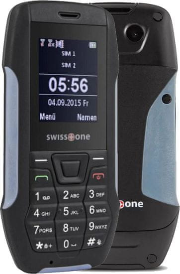 Swisstone SX567, Dual SIM, outdoorový telefón, čierna/sivá