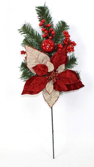 DUE ESSE Vianočná smreková vetvička s vianočnou hviezdou 60 cm