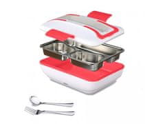 Alum online Ohrievací box na jedlo s kovovou nádobou a príborom, 220V alebo 12V (2v1)