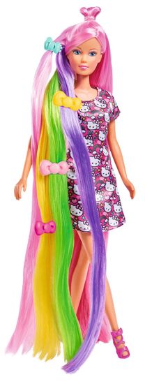 SIMBA Bábika Steffi Hello Kitty s dúhovými vlasmi