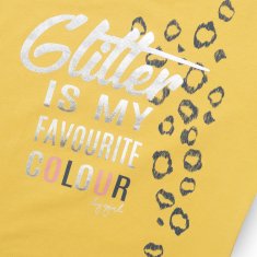 DJ-Dutchjeans dievčenské tričko Glitter 104 žltá