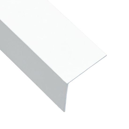 shumee Lišty v tvare L 90° 5 ks, hliník, biele 170 cm, 50x50 mm