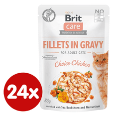 Brit Care Cat Fillets in Gravy Choice Chicken 24x85 g
