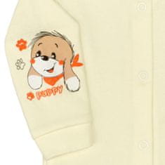 NEW BABY Dojčenský kabátik puppy béžový - 56 (0-3m)