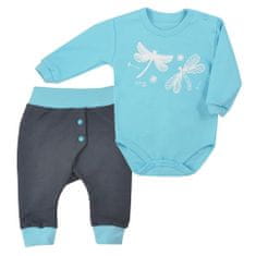 KOALA 2-dielna bavlnená dojčenská súprava Dragonfly Turquoise, 86 (12-18m)
