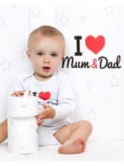 NEW BABY Prebaľovací nástavec I love Mum and Dad biely 50x80cm