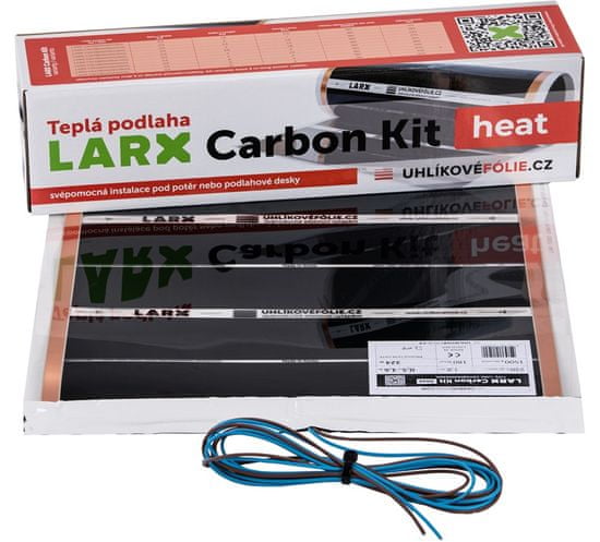 LARX Carbon Kit heat 180 W, vykurovacia fólia pre svojpomocnú inštaláciu, dĺžka 2 m, šírka 0,5 m