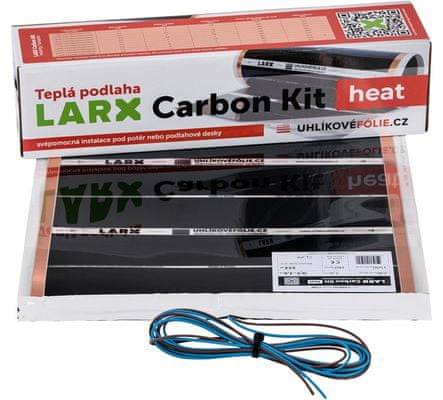 Vykurovacia podlahová uhlíková fólia LARX Carbon Kit heat podlahové kúrenie, účinné, celoplošné, inštalácia svojpomocne, domáca inštalácia pod ľubovoľnú podlahovú krytinu,