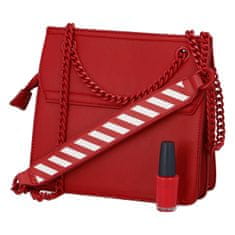 DIANA & CO Moderná dámska koženková kabelka Happy Stripes, červená