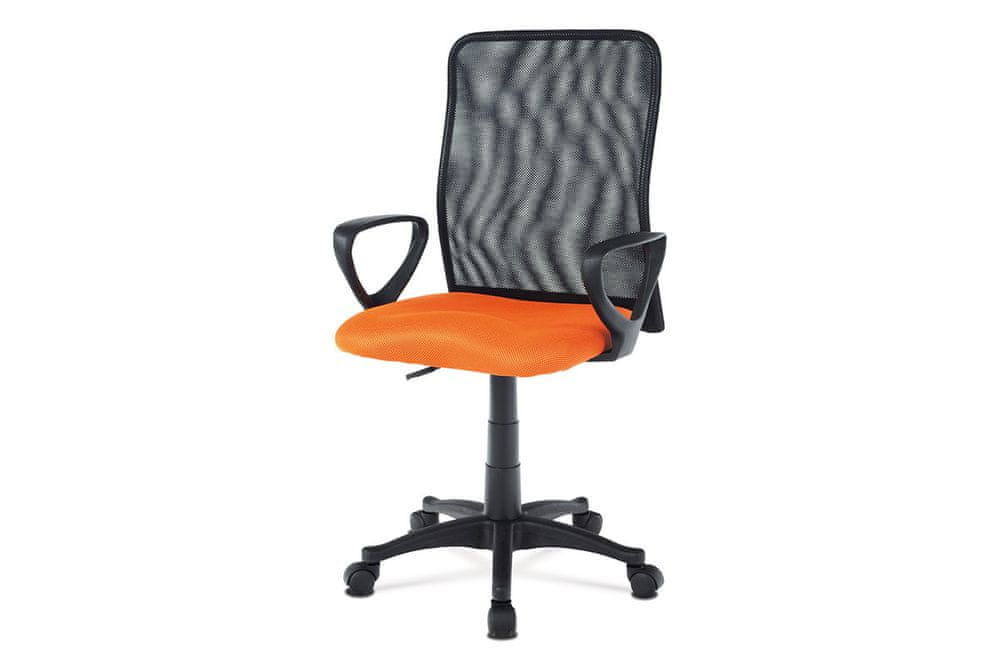 Autronic kancelárska stolička, látka MESH oranžová / čierna KA-B047 ORA